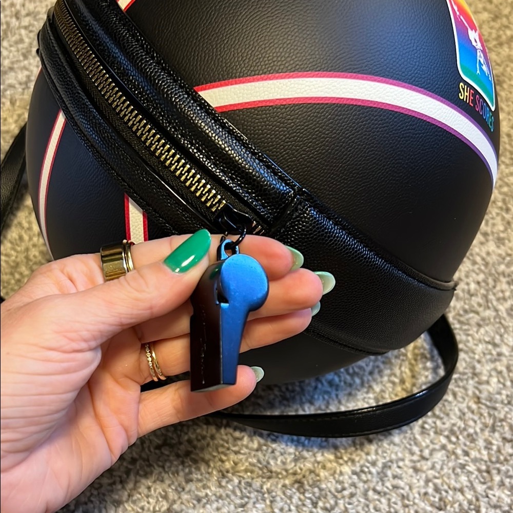 Betsey Johnson Black Basketball crossbody - Picture 4 of 5